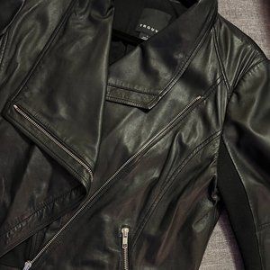 100% Leather Moto Jacket - Trouve